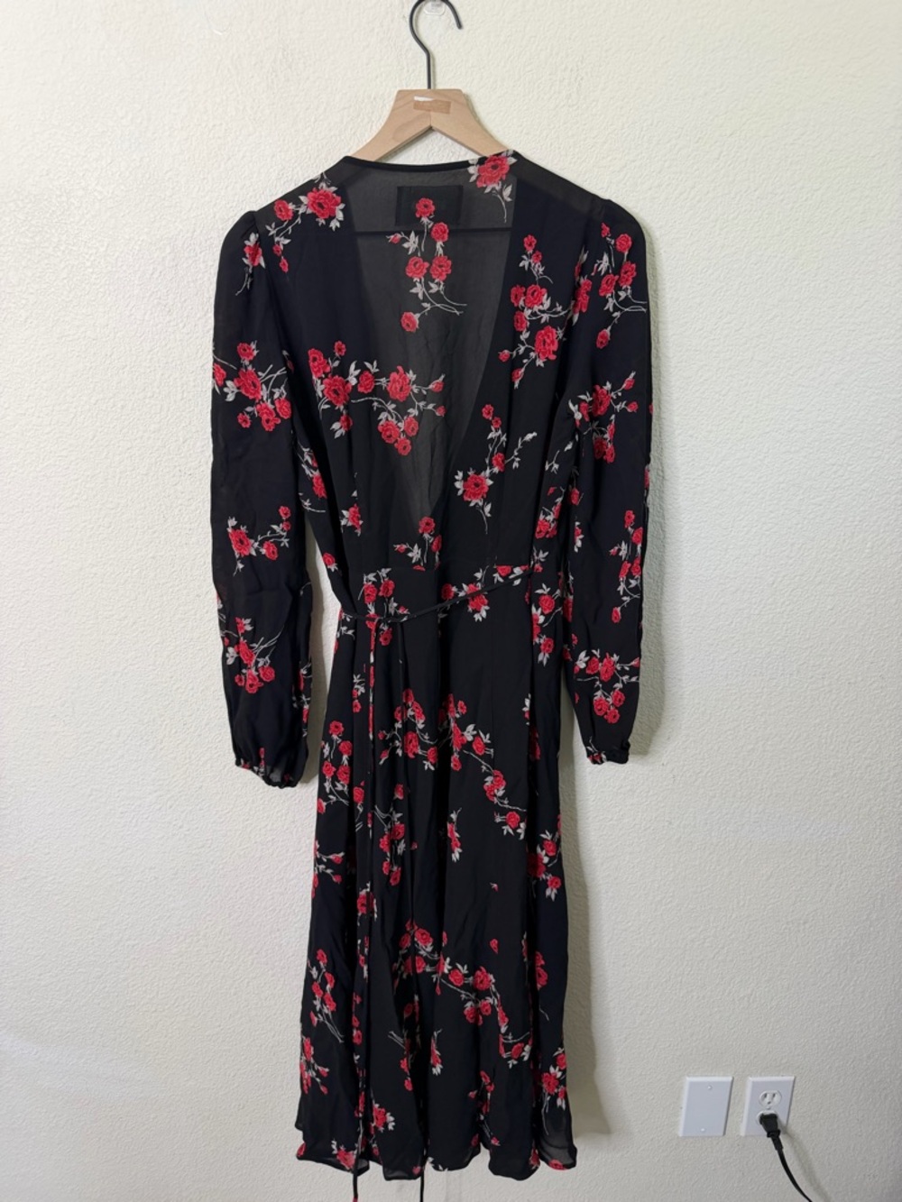 Reformation Nicole Dress Floral Wrap Midi Womens Size M - Picture 4 of 6
